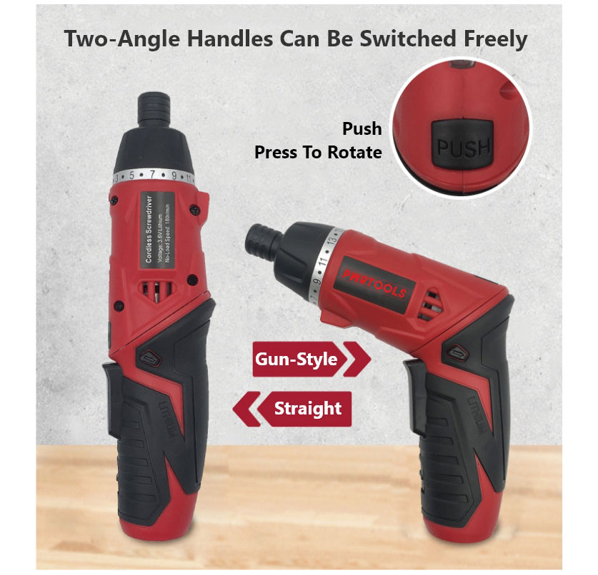 Rotatable 90 Degrees Cordless Electric Screwdriver Set