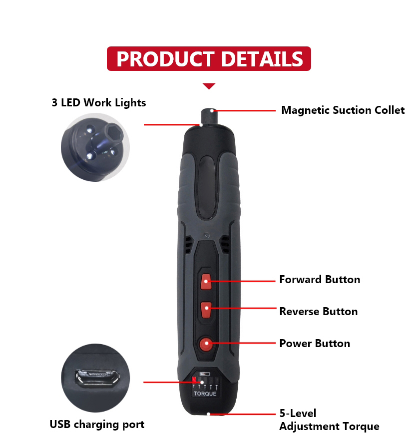 Lithium-Ion Straight-Grip Cordless Screwdriver