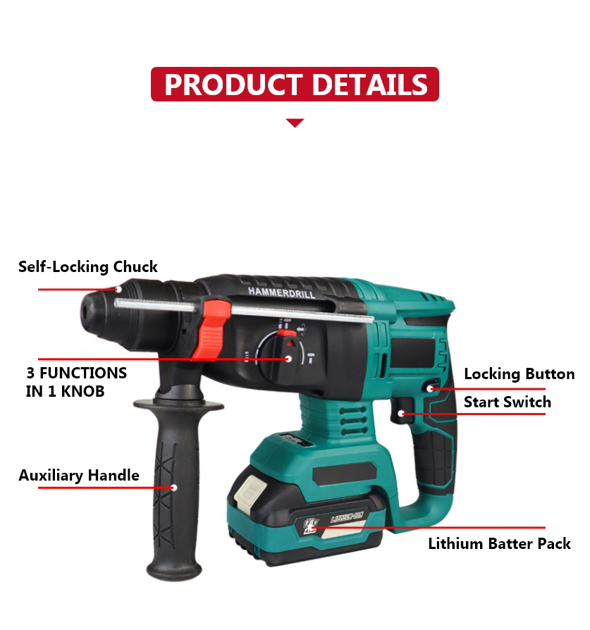 Cordless Li-Ion Rotary Hammer
