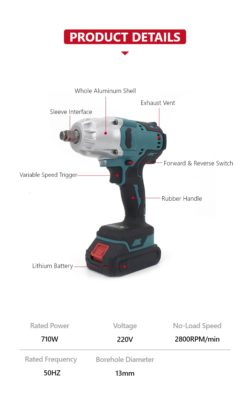 21V lithium Impact Wrench