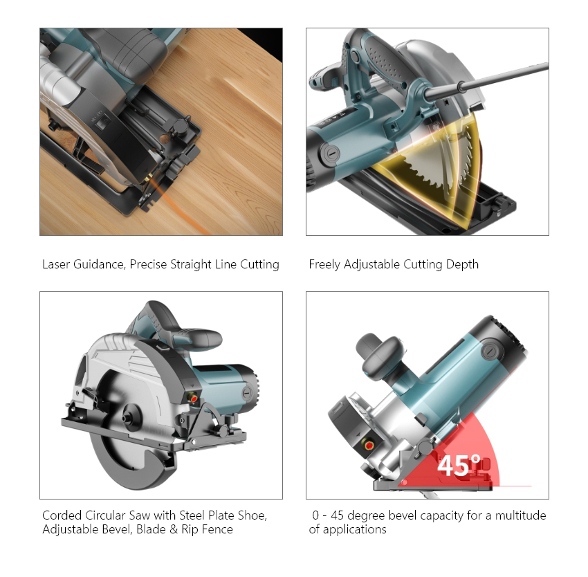 2200W Corded Circular Saw