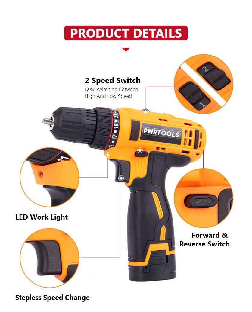 16.8V 24N·m Lithium-ion Electric Drill