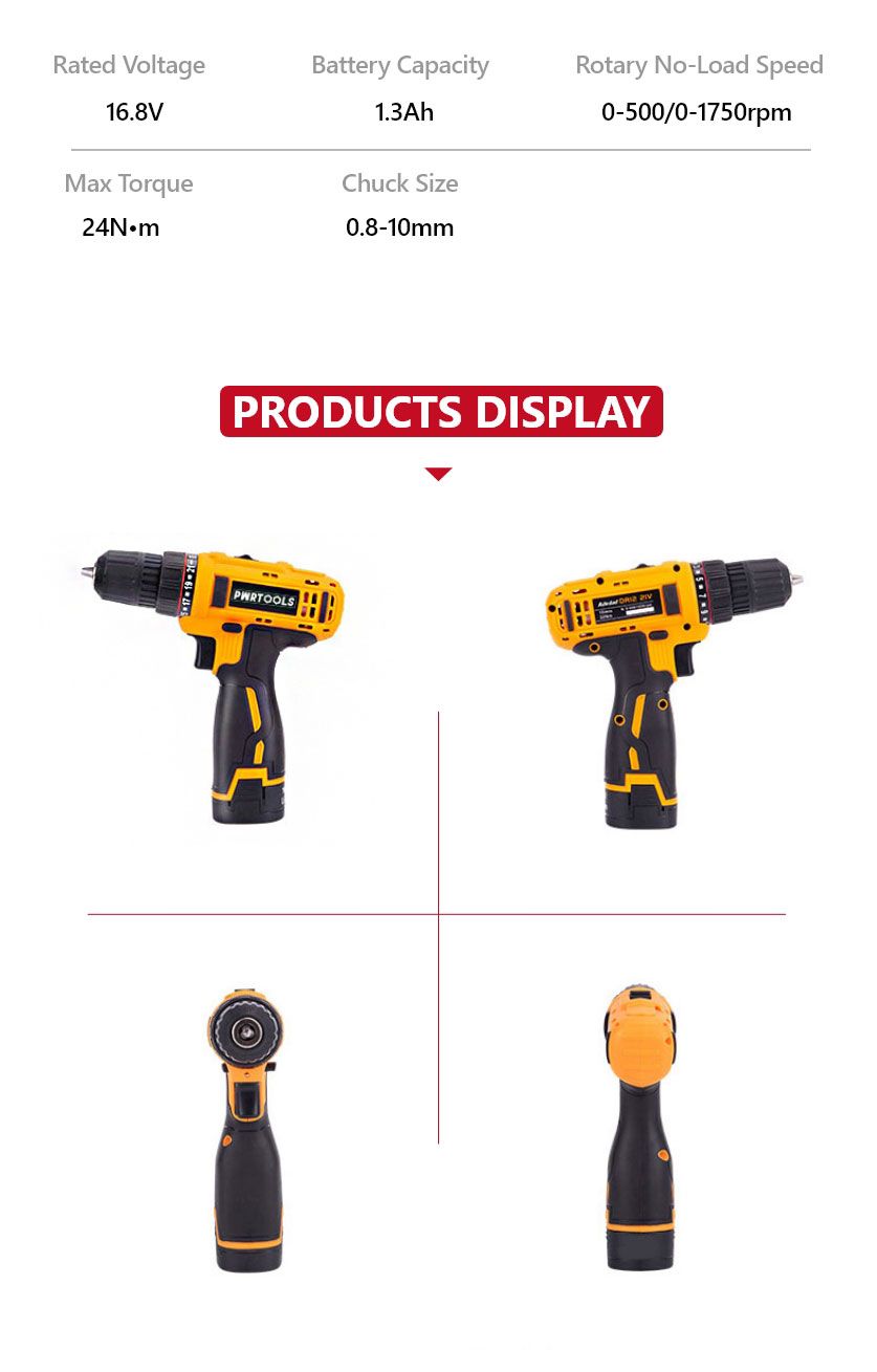 16.8V 24N·m Lithium-ion Electric Drill