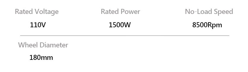 180mm 1500W electric angle grinder