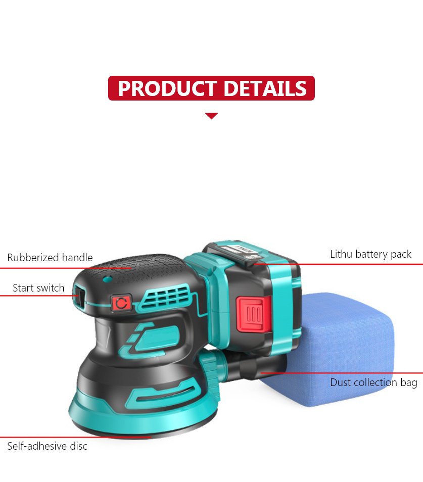 18V 125mm cordless sander