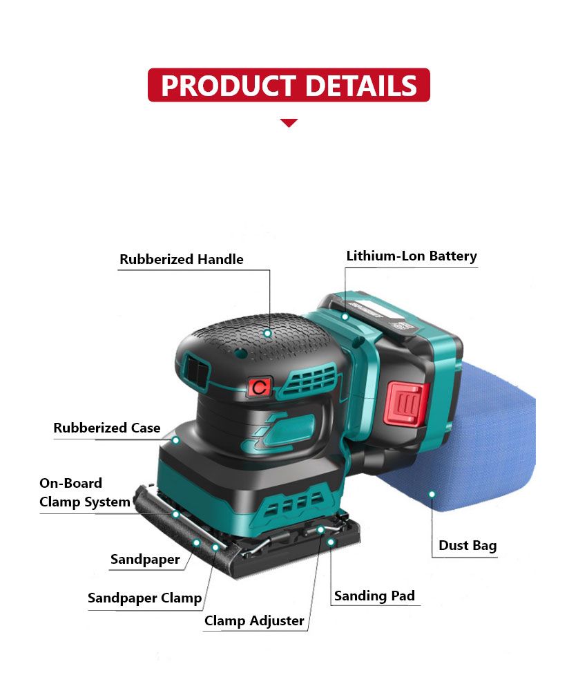 18V 110mm*110mm cordless sander