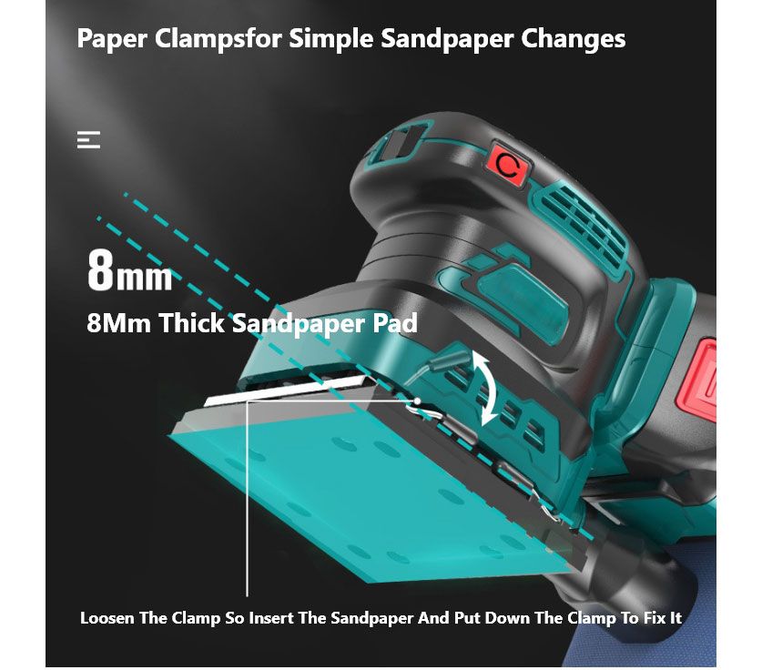 18V 110mm*110mm cordless sander