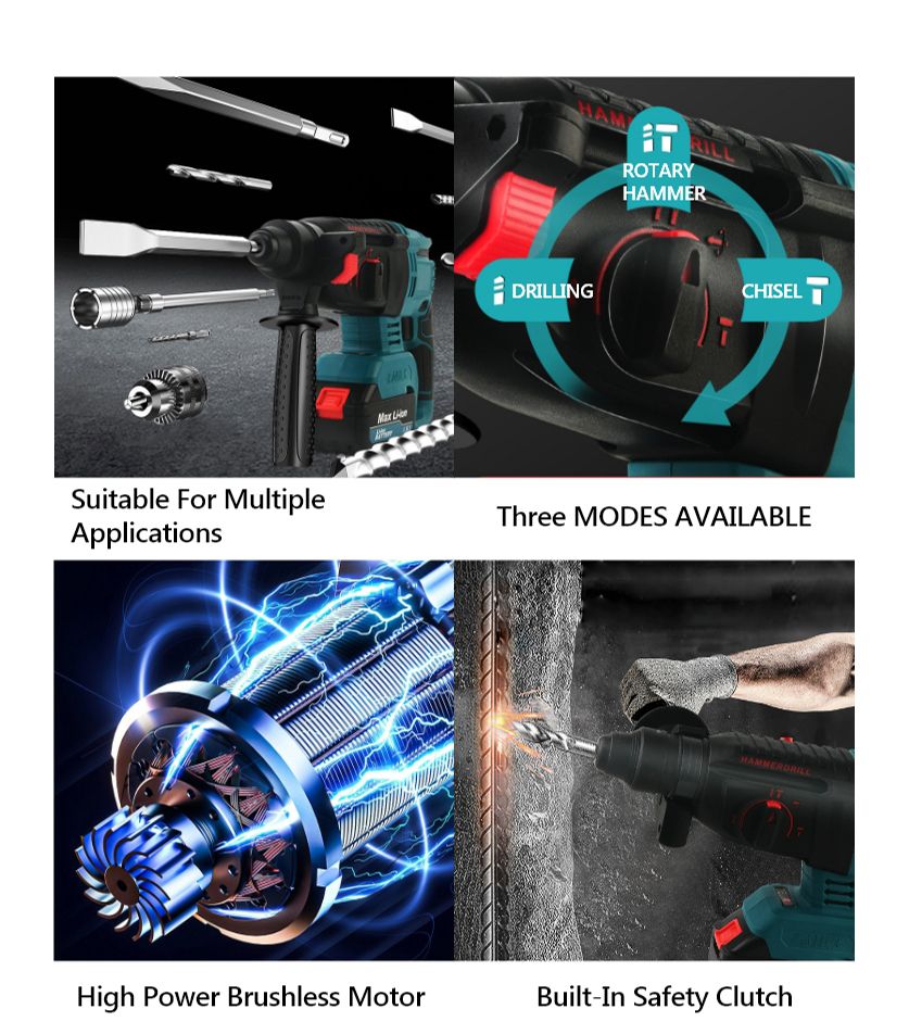 21V 1200W brushless hammer drill