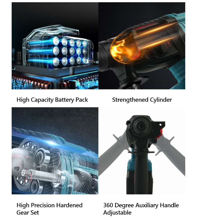 21V 1200W brushless hammer drill