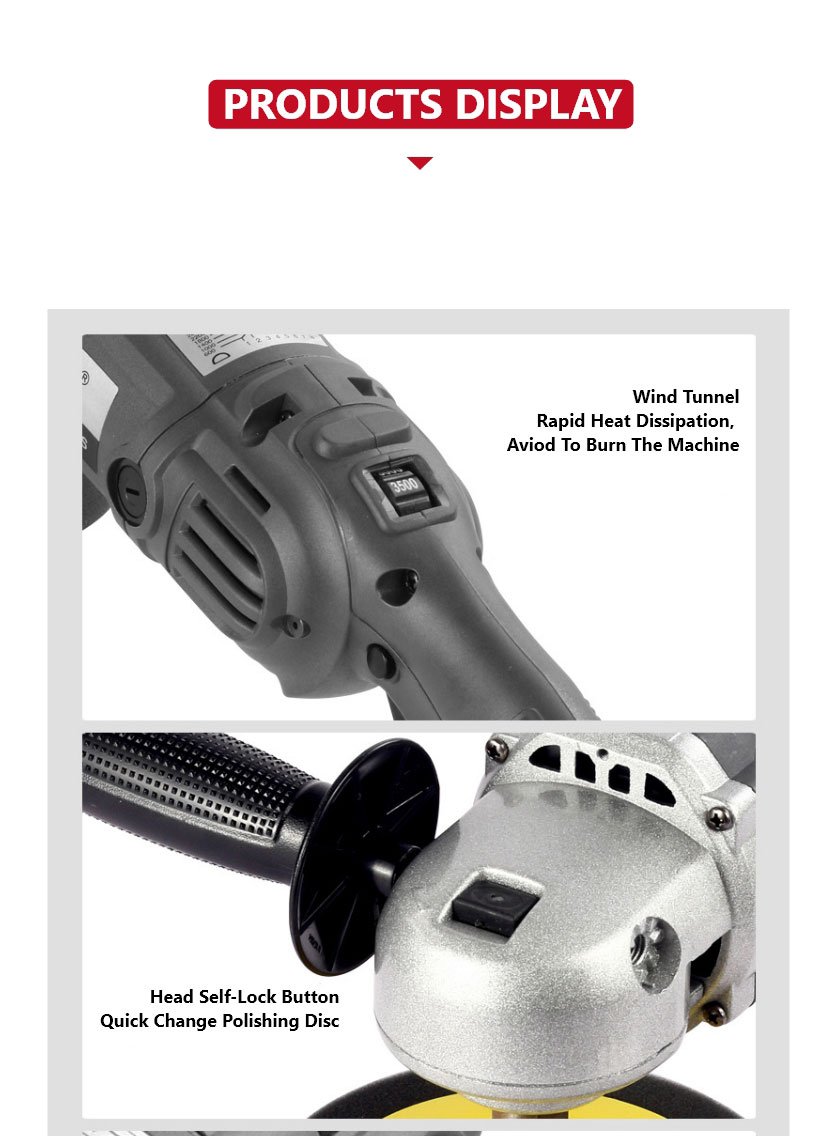 180mm 1250W corded polisher