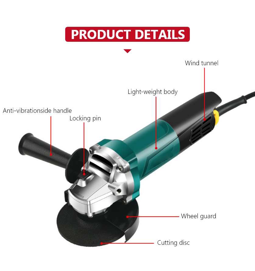 115mm corded angle grinder