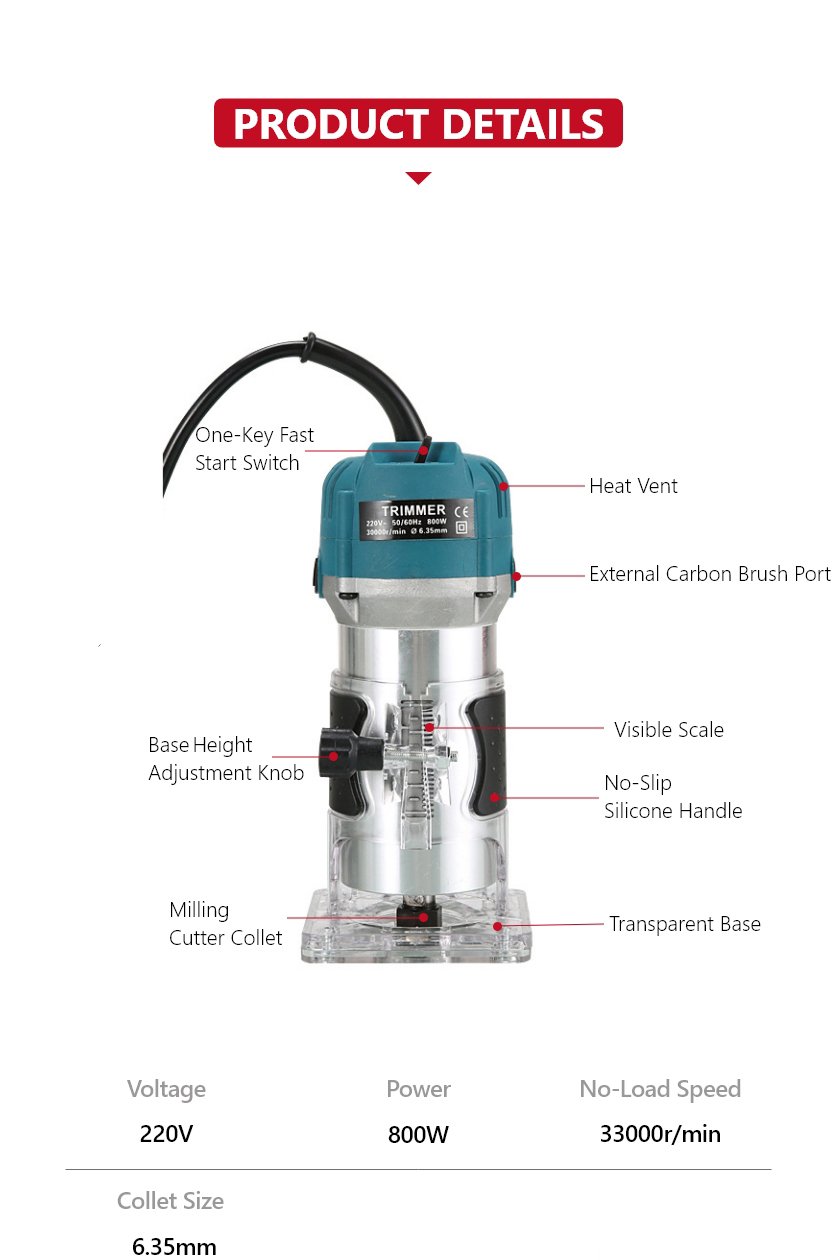 800w Corded Electric Trimmer