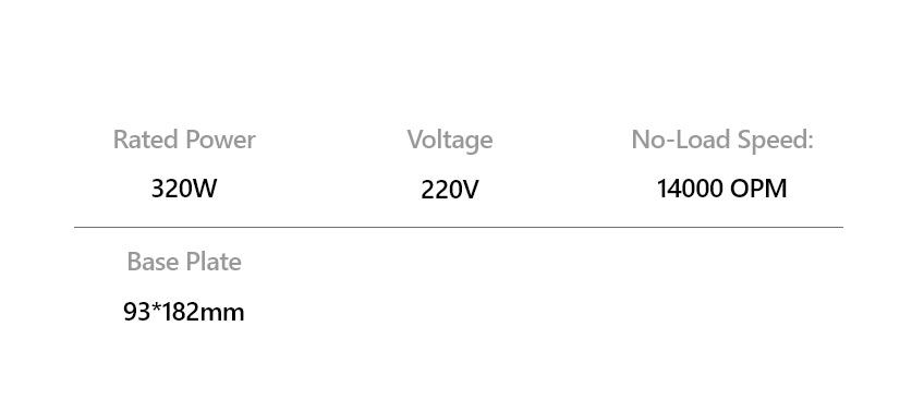 320W 93mm*182mmcorded sander