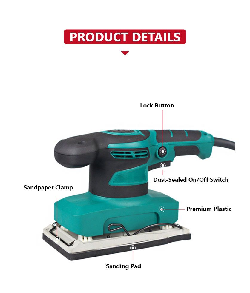 320W 93mm*182mmcorded sander