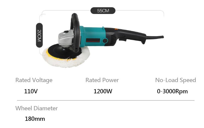 180mm 1000W Corded polishing machine
