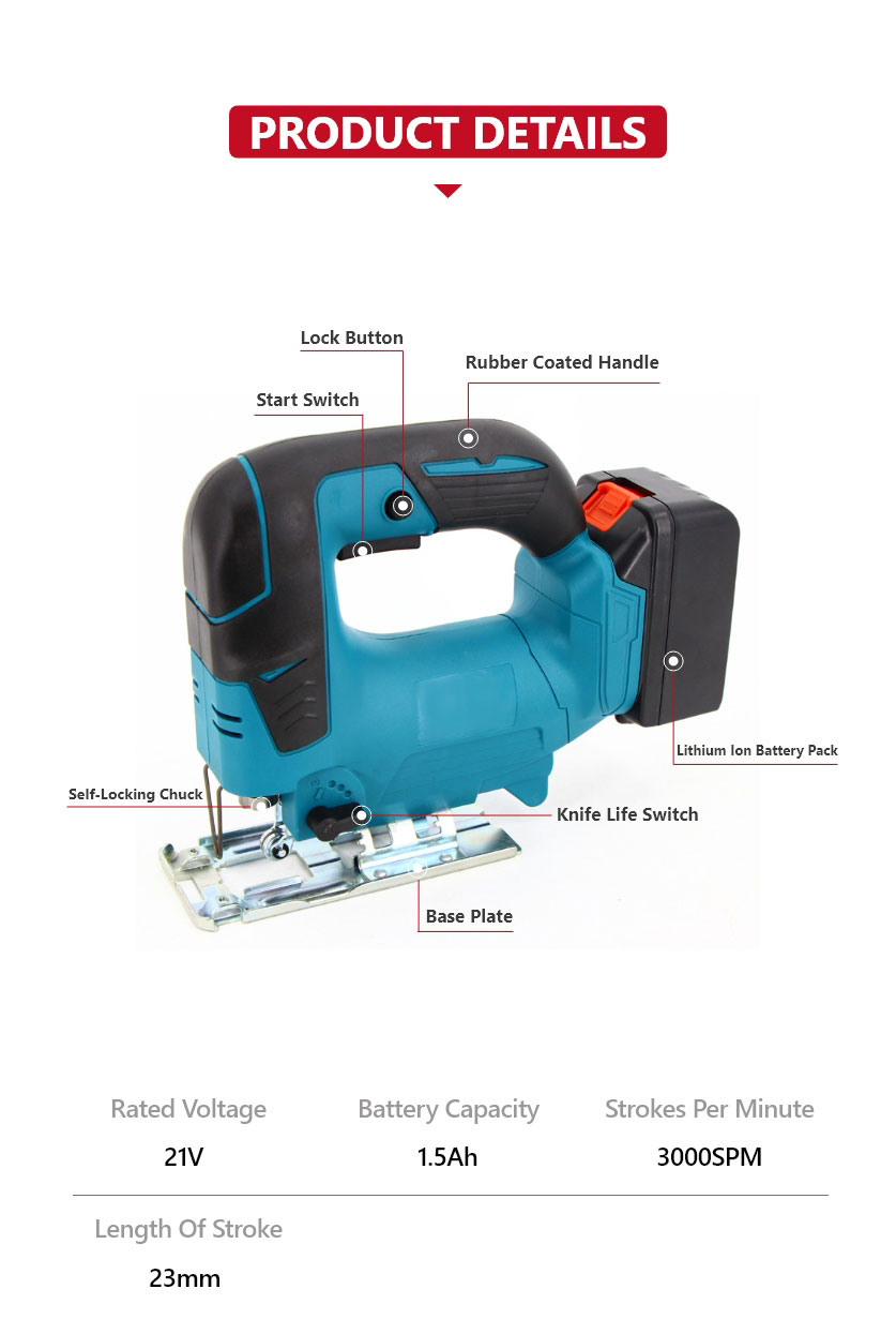 21V Cordless Jig Saw