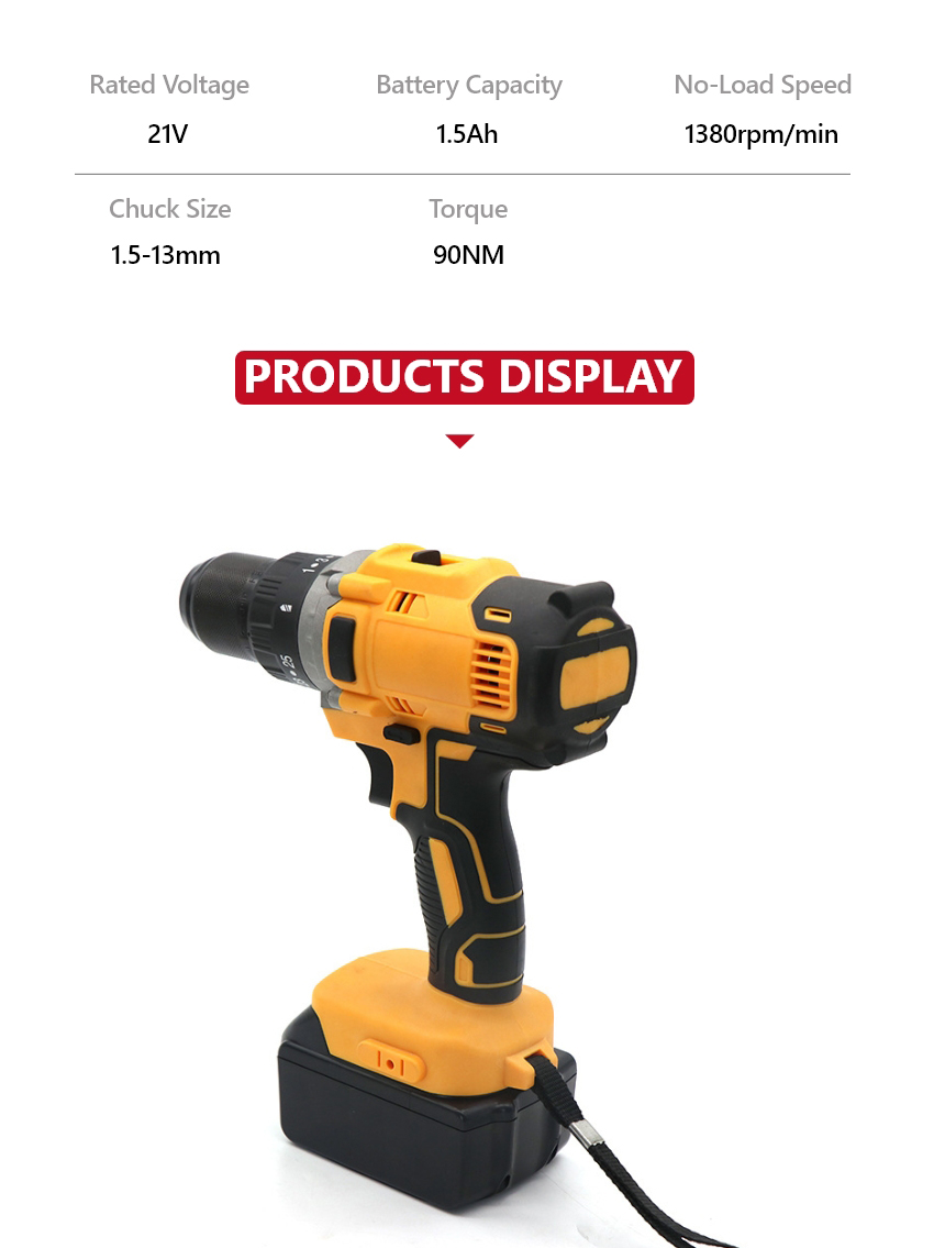 21V 90N·m Cordless Impact Drill