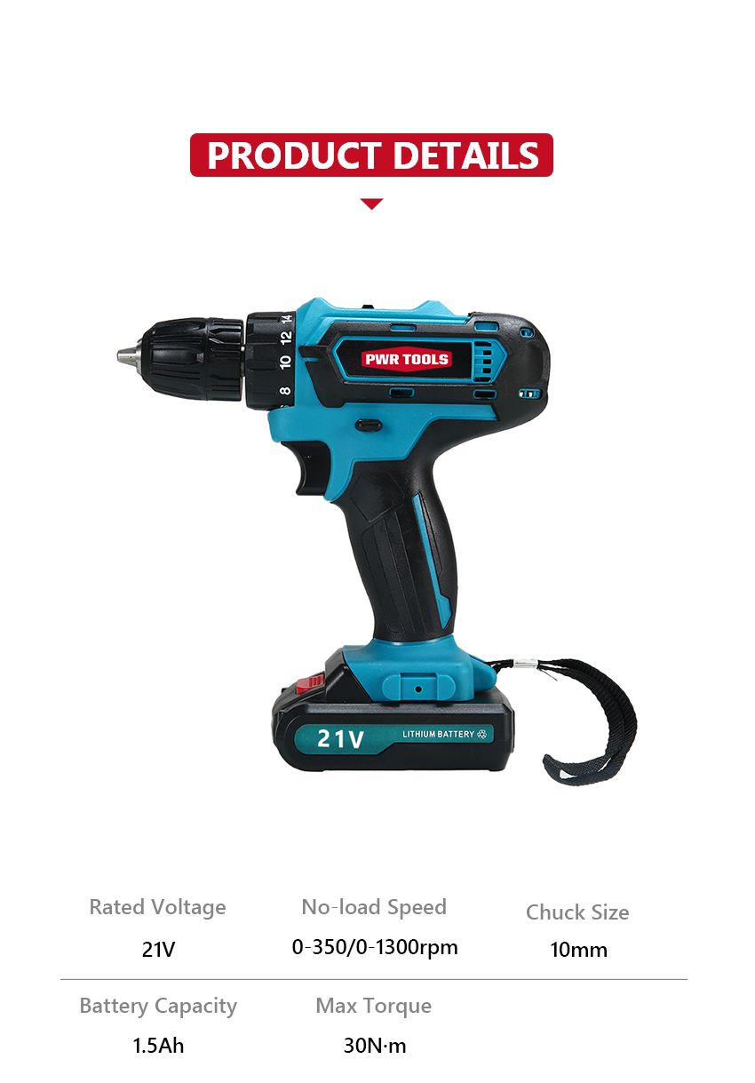 21V Lithium Electric Drill