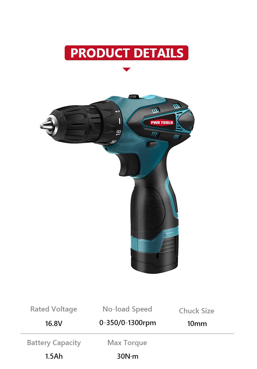 16.8V 30N·m Lithium Electric Drill
