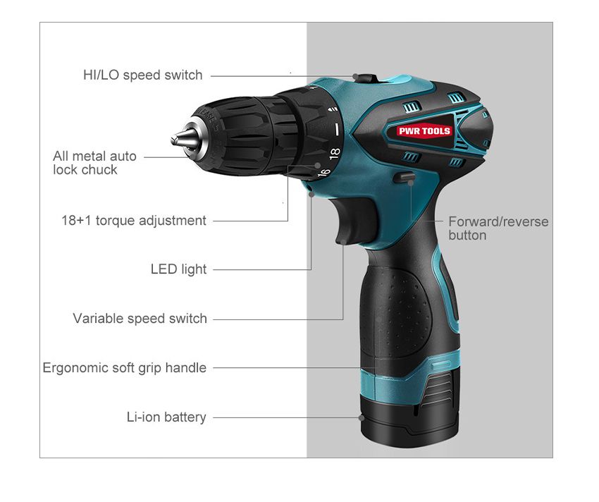 16.8V 30N·m Lithium Electric Drill
