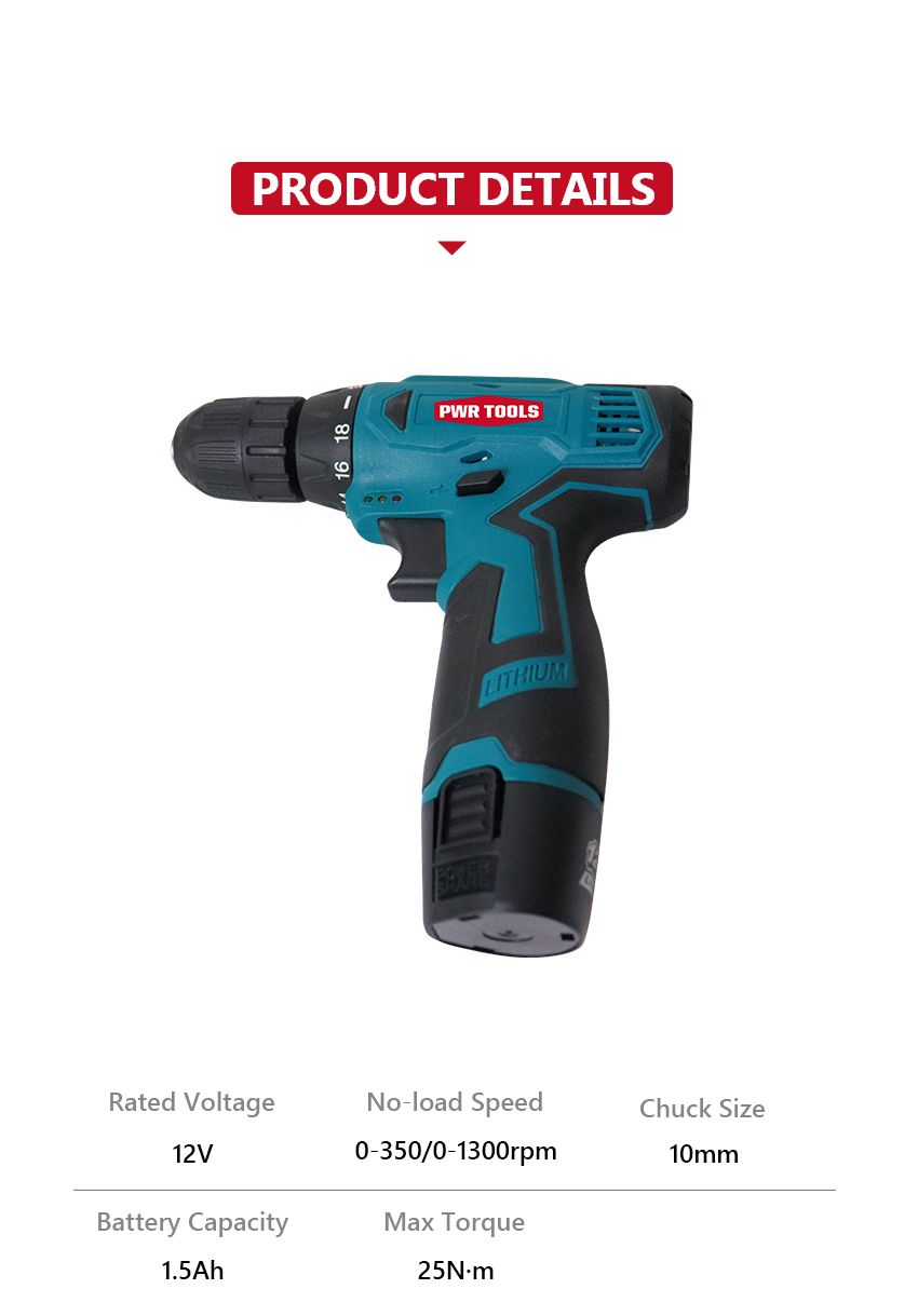 21V 25N·m Lithium Electric Drill