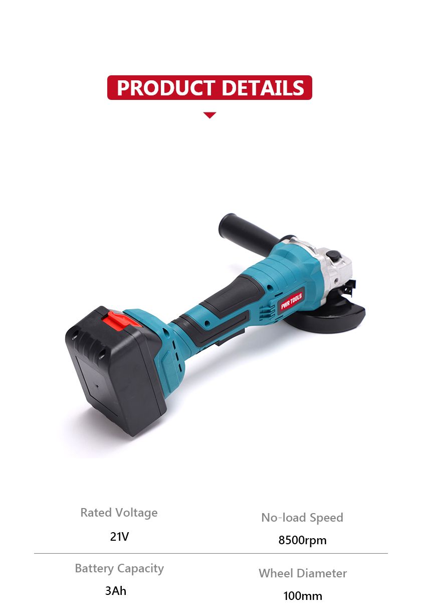 100mm Lithium Electric Angle Grinder