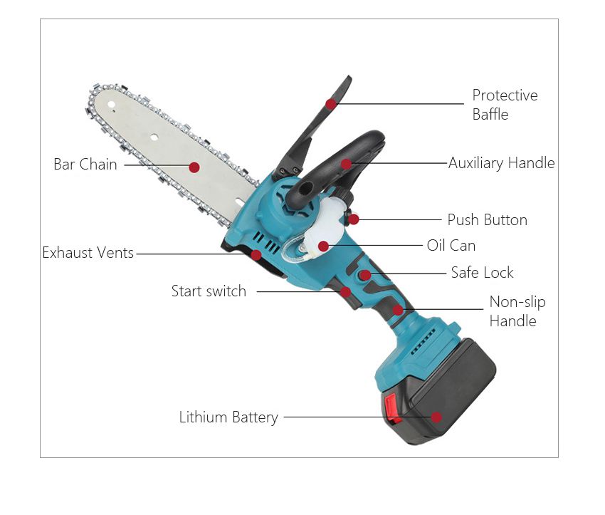 21V 8In Lithium Chainsaw