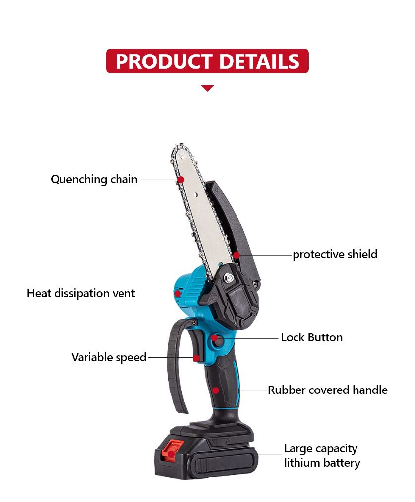 21V 4/6In Lithium Chainsaw