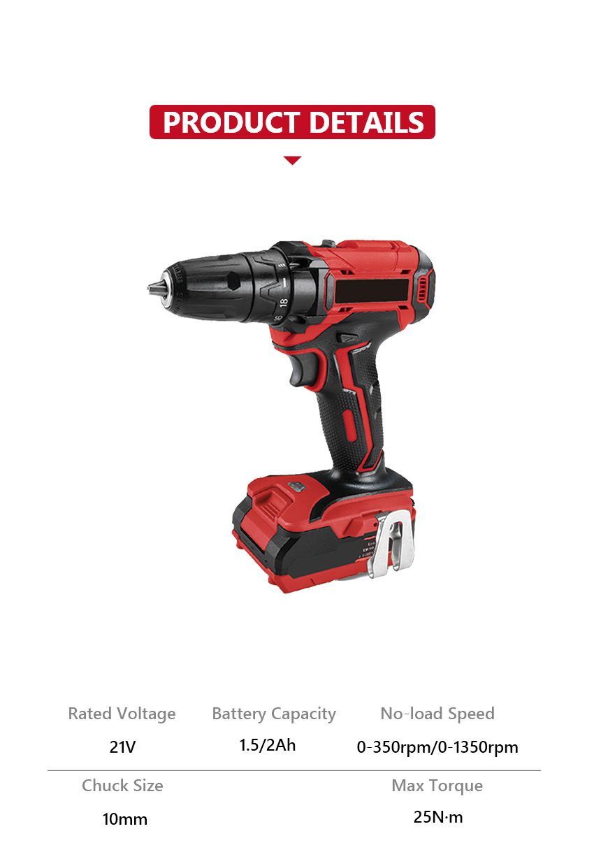 21V 25N·m Electric Drill
