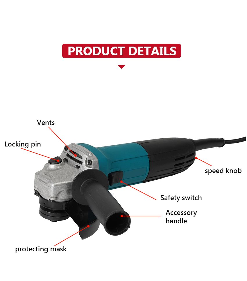 880W 220V Angle Grinder