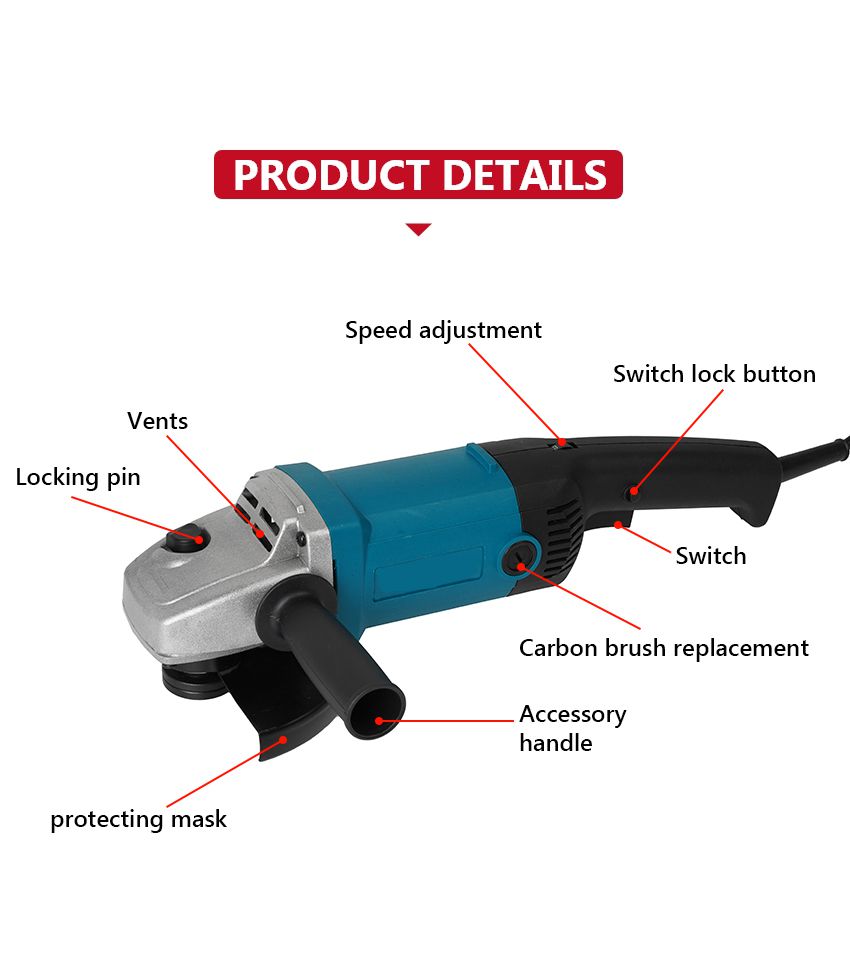 220V 1400W Angle Grinder
