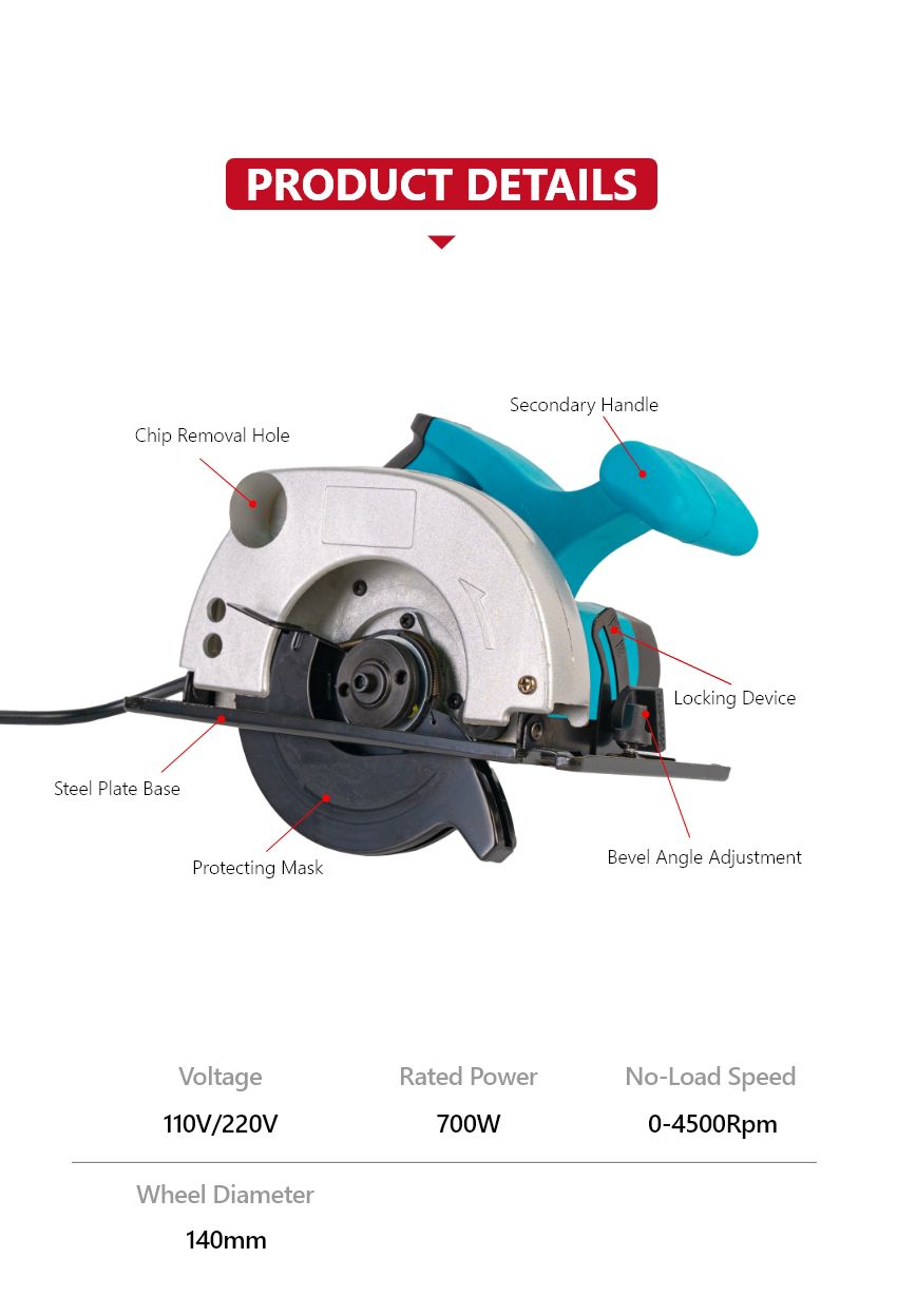 110V/220V 700W Circular Saw