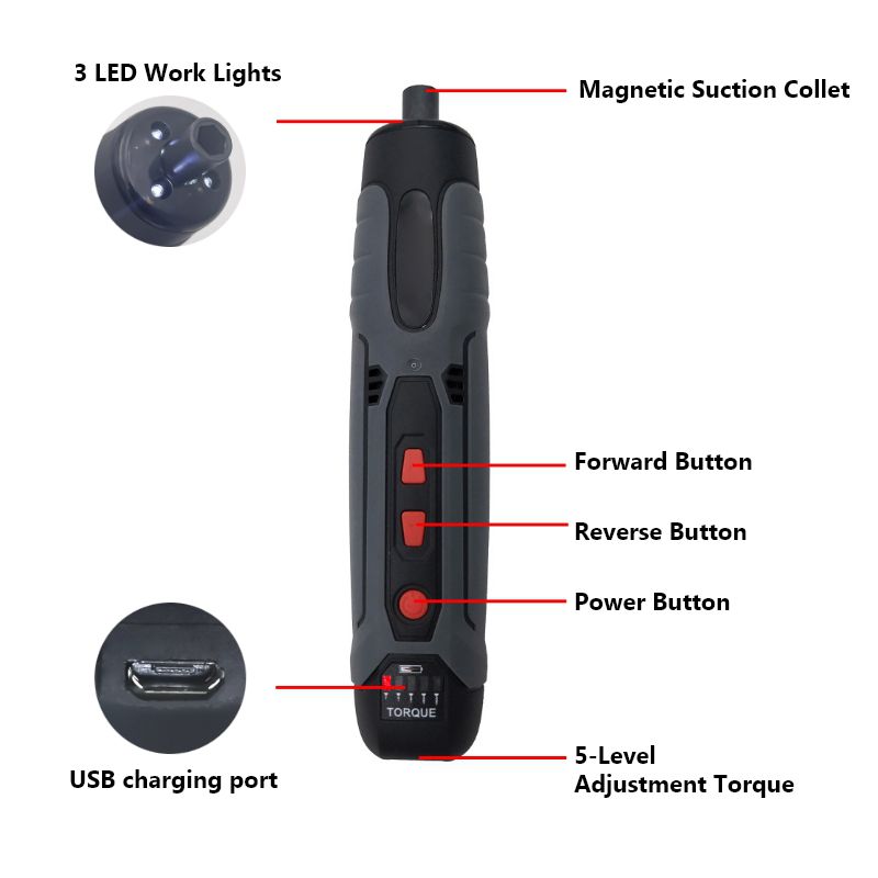 Lithium-Ion Straight-Grip Cordless Screwdriver