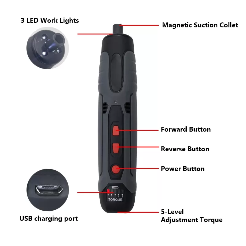 Lithium-Ion Straight-Grip Cordless Screwdriver