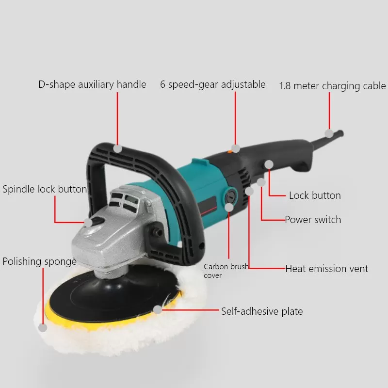 180mm 1000W Corded Polishing Machine