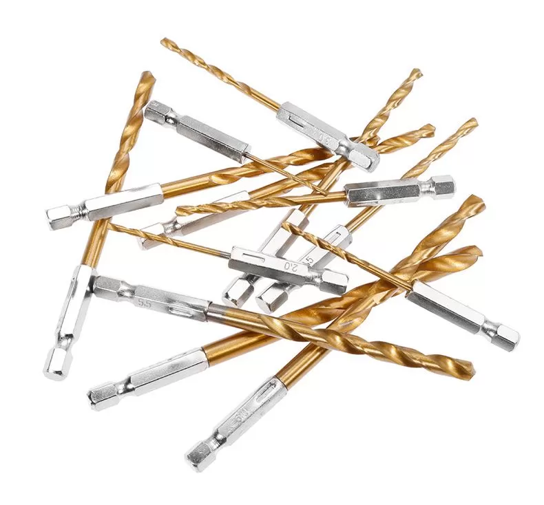 Titanium Plated Hexagonal Handle Twist Drill