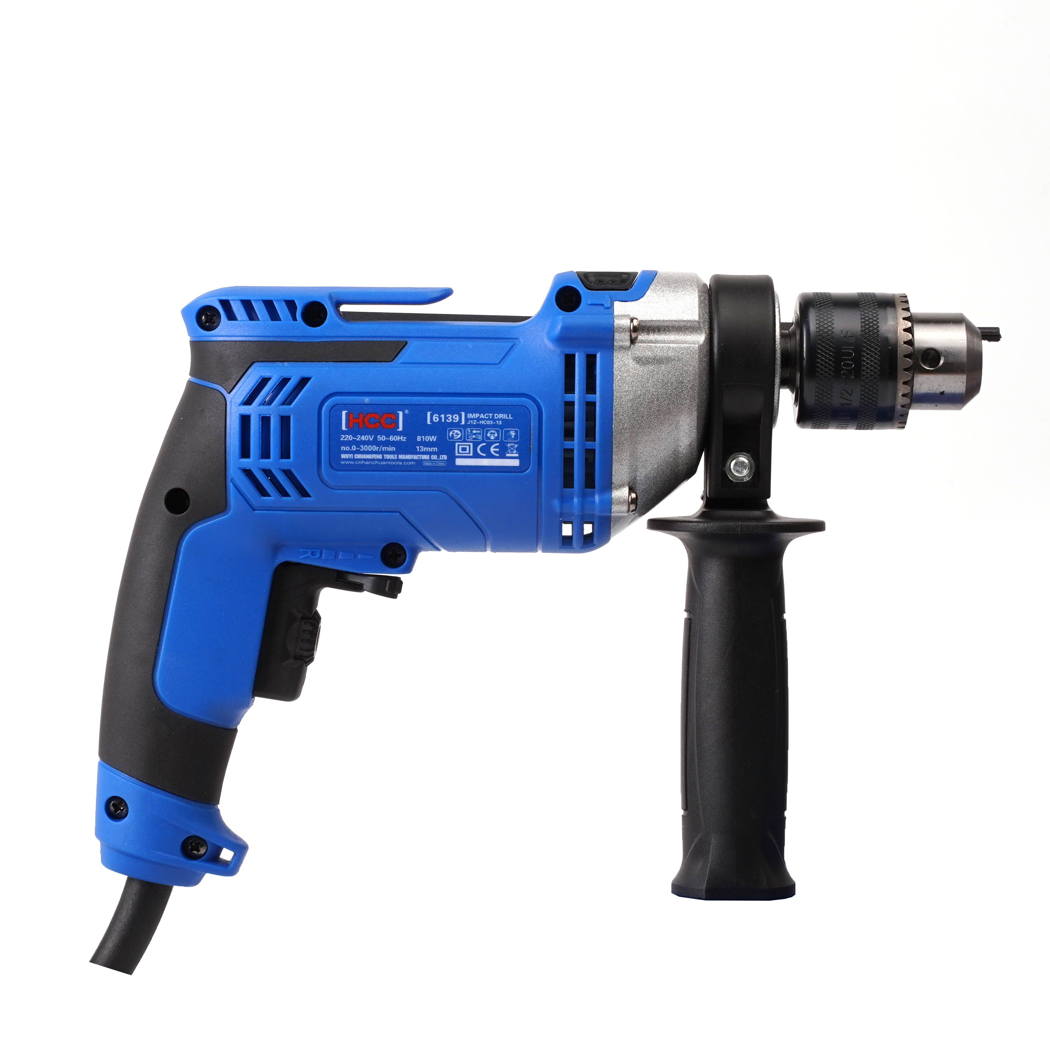 Corded tools will run at either 110 or 240 volts (depending on whether you