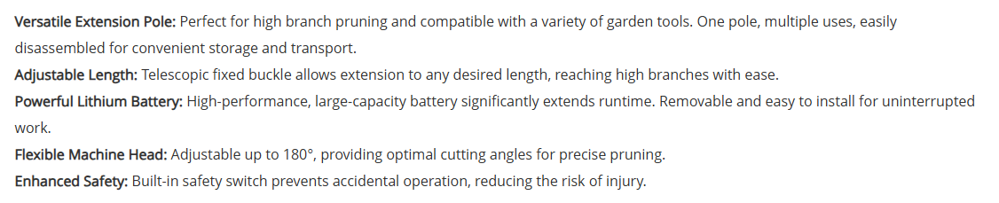 Outdoor Garden Pruning Aluminum Tube Extension Pole Pruning Shears