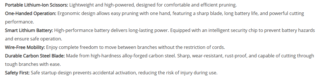 Cordless Electric Pruning Shears